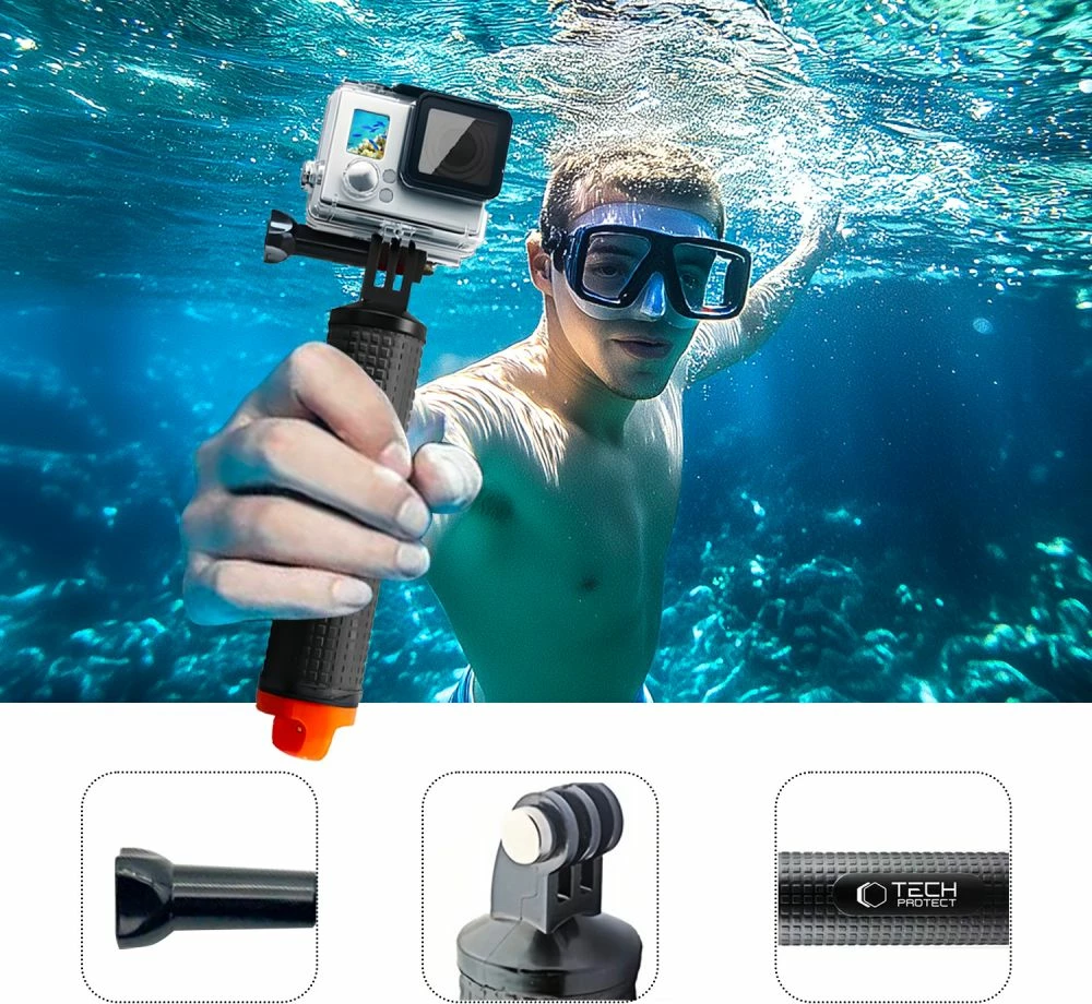 Dorezë lundruese Tech-Protect GA100 për GoPro/DJI, e zezë