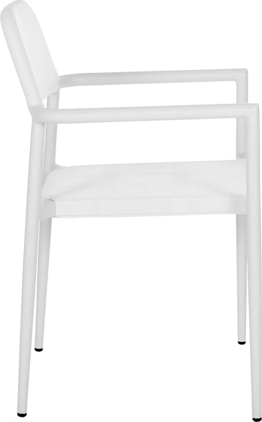 Karrige alumini RONNY FH5998.02 kornizë e bardhë & tekstilene e bardhë 53x51x80H cm