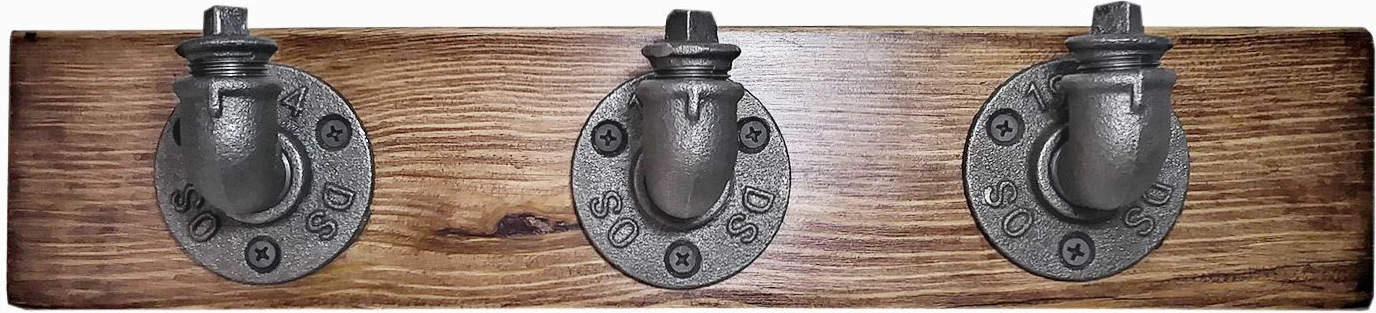 Varëse muri industriale, dru bredhi, ngjyrë arre dhe e zezë, Boruraf038