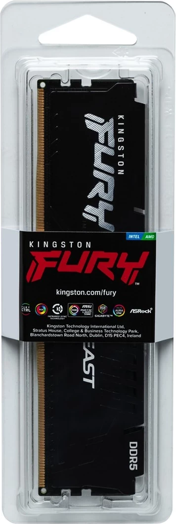  Memorie RAM  Kingston FURY Beast, 5600MT/s DDR5 CL40, 16GB , e zezë