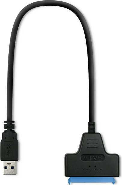Adapter USB 3.0 në SATA për HDD/SSD 2.5" Qoltec 51855, i zi