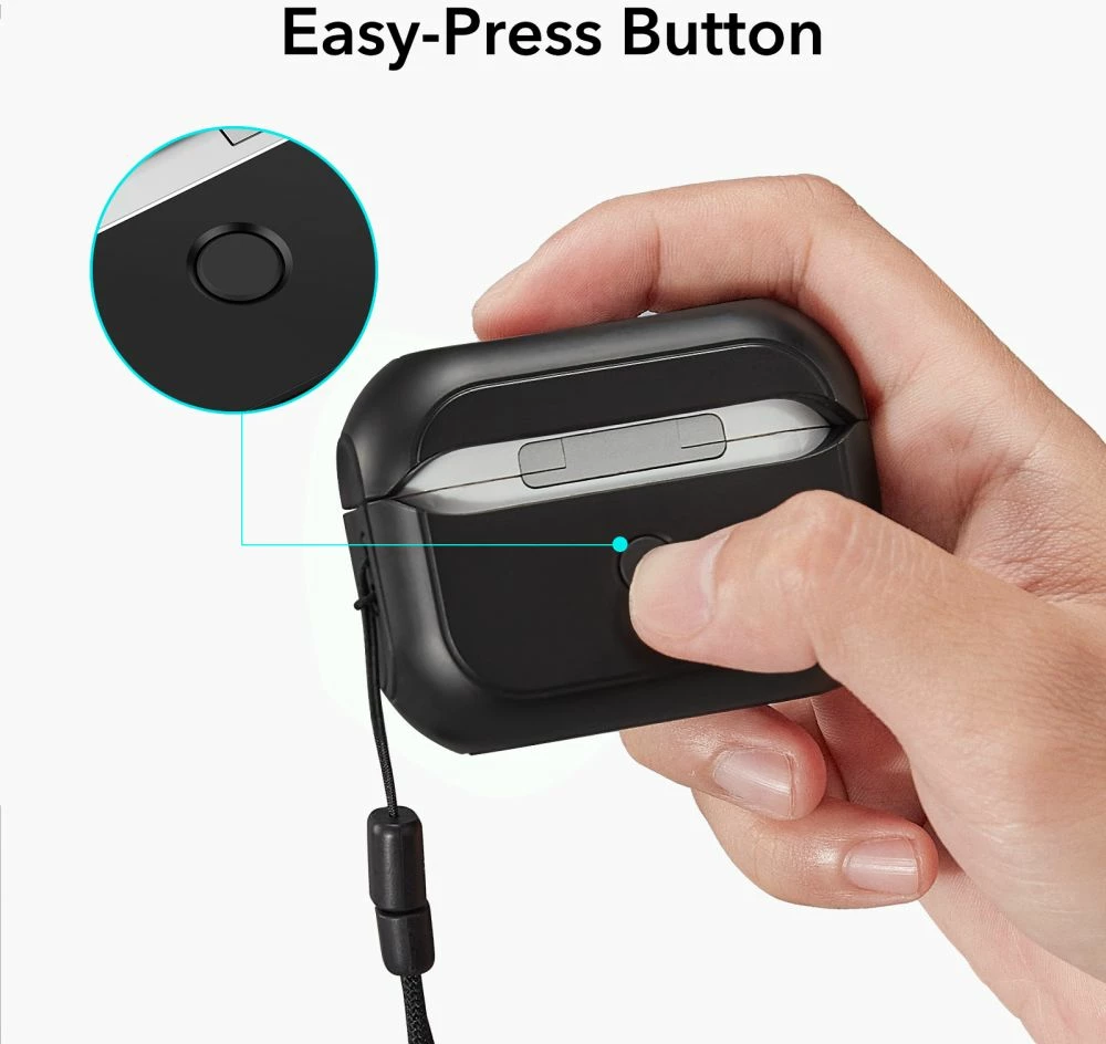 Mbështjellës ESR Orbit HaloLock me MagSafe për Apple AirPods Pro/Pro 2, i zi