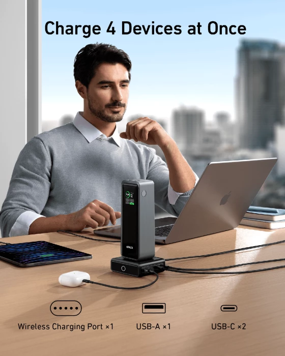 Bazë karikimi Anker Prime A1902311 100W për powerbank, e zezë