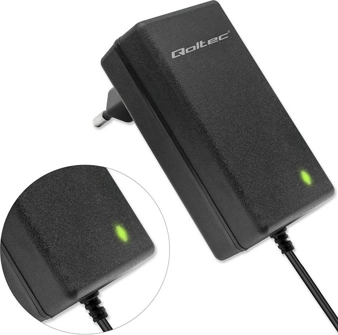 Karikues automatik baterie Qoltec 52423, 6V/12V, 1.5A, me LED, i zi