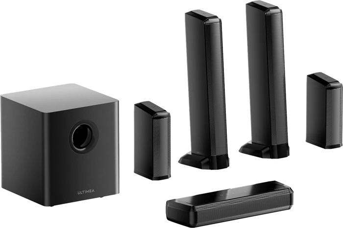 Soundbar Ultimea Apollo S70 Ultra U3800 7.1 Bluetooth 5.3 HDMI eARC me subwoofer dhe 2 surround, e zezë