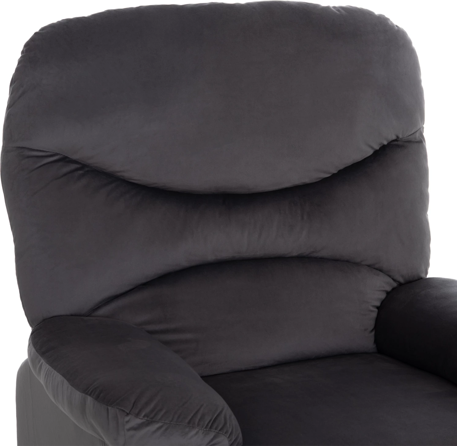 Fotel me recliner manual BRAYLEN, kadife gri, FH3298.01, 85x90x95cm