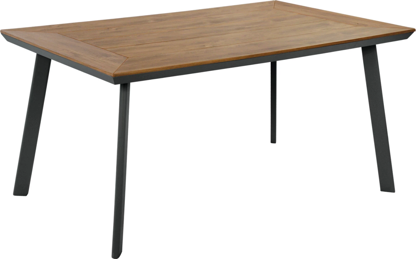 Tavolinë alumini me sipërfaqe tavoline polivudi, FH5132.12, gri, 160x92x72 cm