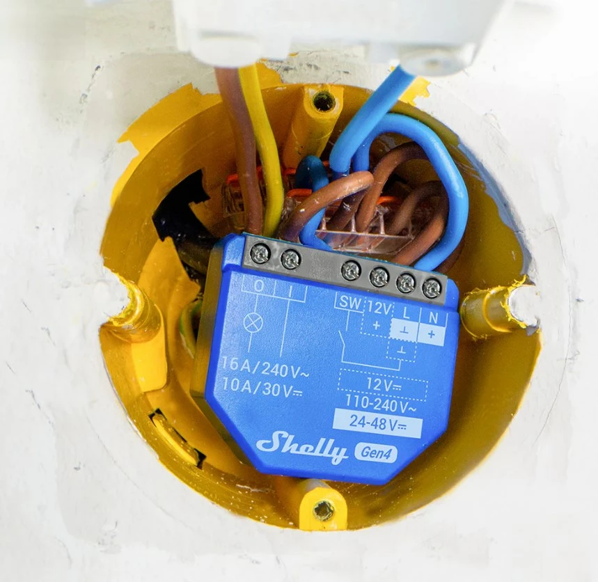 Switch i mençur Shelly 1 Gen4, 2 copë, Blu