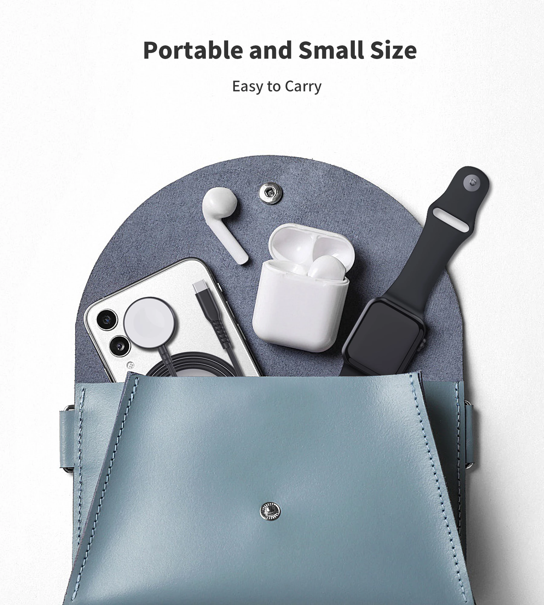 Karikues wireless Choetech T319 për Apple Watch, 5W, USB-C, i zi