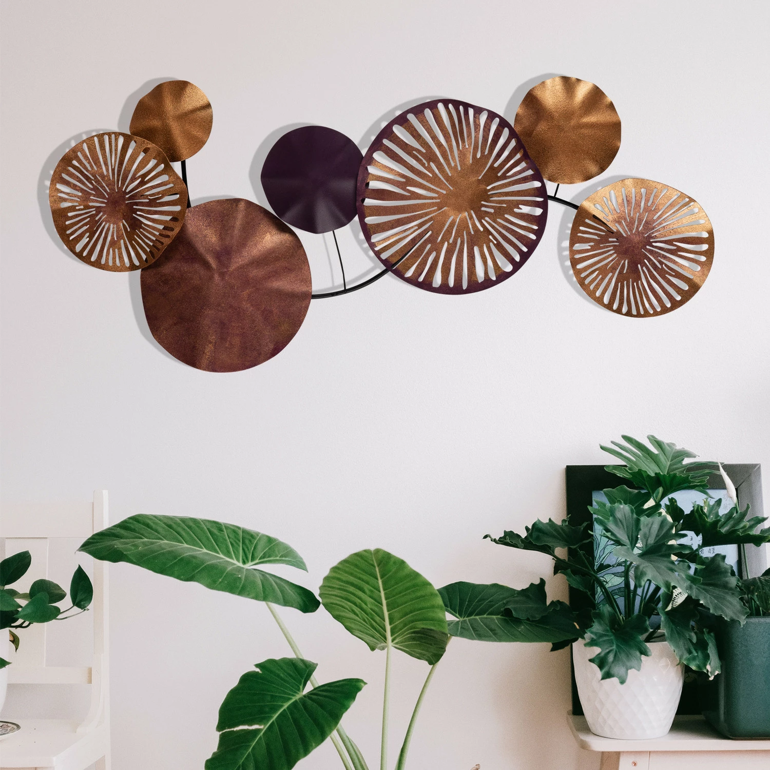 Aksesor dekorativ metalik për mur, Wallity Astrid, CH102-2