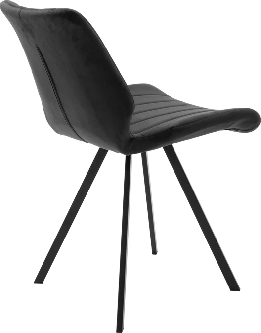 Set tavoline me karrige Sabia-Gustas, sipërfaqe guri të sinteruar, e zezë-antracit, 120x60x75cm