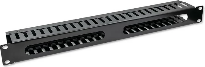 Organizues kabllosh për rack 19", Qoltec 54514, 24 porta, 1U, i zi