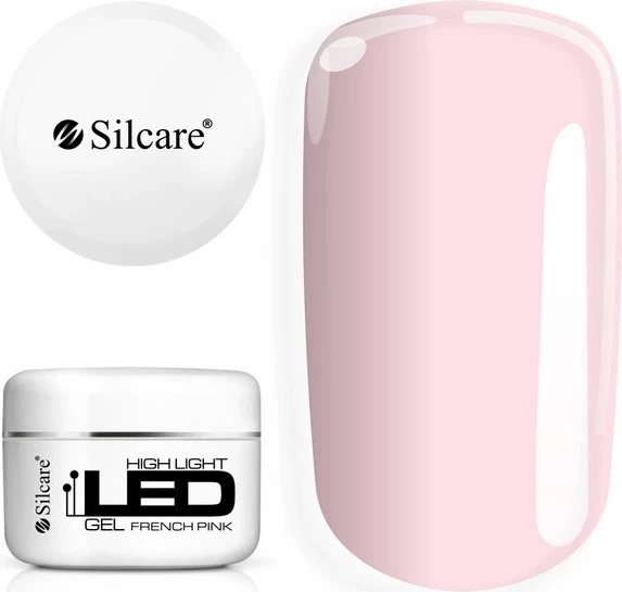 Xhel ndërtues për thonj Silcare High Light LED Gel French Pink për femra 100g