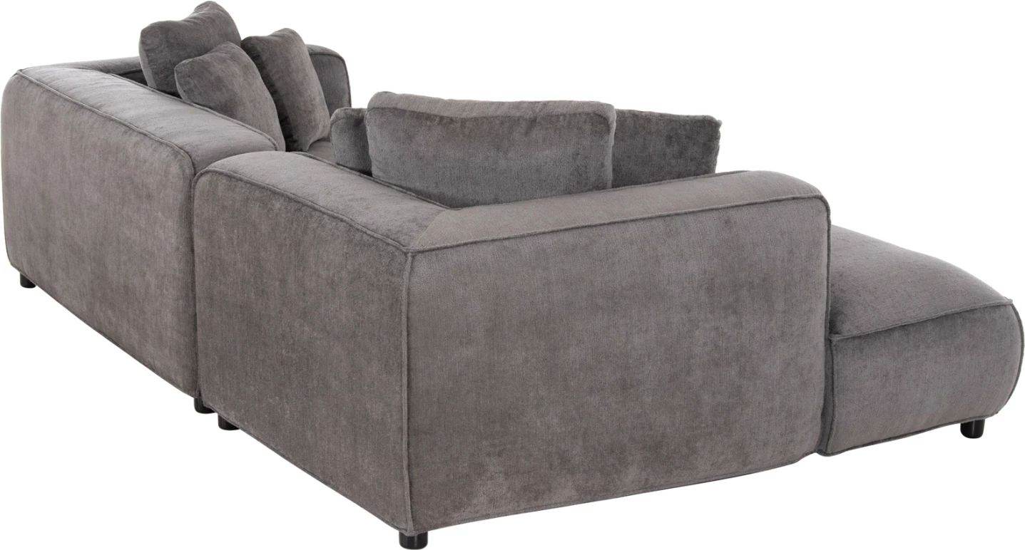 Divan qoshe i majtë, 3-vendësh, GRACE, FH3280.03L, ngjyrë gri, 252x105-160x70-90H cm