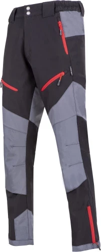 Pantallona softshell LAHTI PRO L4052405, 2XL, 3-shtresore TPU 8000mm/3000g, të zeza/gri
