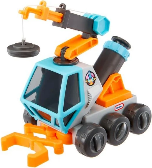 Automjet lodër Little Tikes Big Adventures Space Rover, plastikë, me mikroskop, vinç magnetik dhe kapëse, zi/blu/gri/portokalli