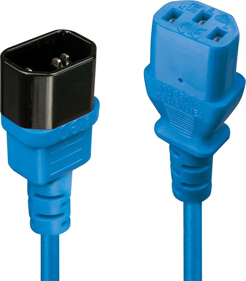 Kabllo energjie LINDY IEC C14 në C13, 1m, kaltër