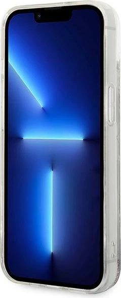 Mbështjellës Karl Lagerfeld KLHCP14MLMNMS për iPhone 14 Plus 6.7", Liquid Glitter Monogram, argjend