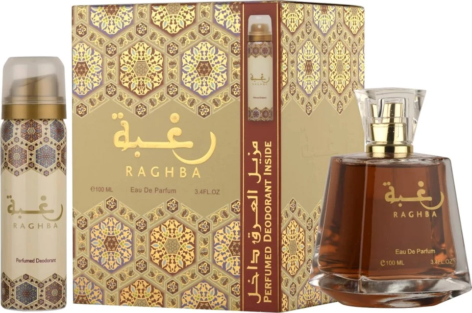 Set Eau de Parfum dhe deodorant unisex Lattafa Raghba 100ml + 50ml