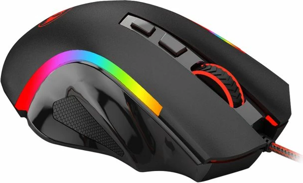Maus Redragon Griffin M607, 7200 DPI, me kabllo, RGB, e zezë