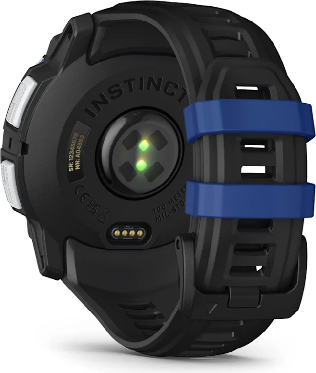 Smartwatch Garmin Instinct® 3, Solar, Whitestone/Black-Bolt Blue, 50 mm