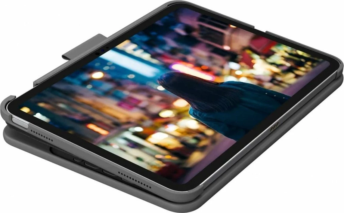 Mbështjellës me tastierë Logitech Slim Folio 920-011429 për iPad 10th gen 10.9\", layout UK, Gri