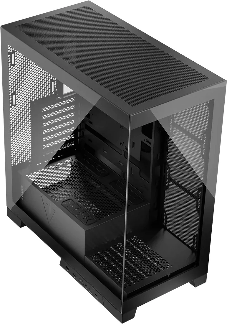 Kasë MODECOM Volcano Space MIDI, ATX/ITX/micro ATX, ARGB, xham i temperuar, e zezë