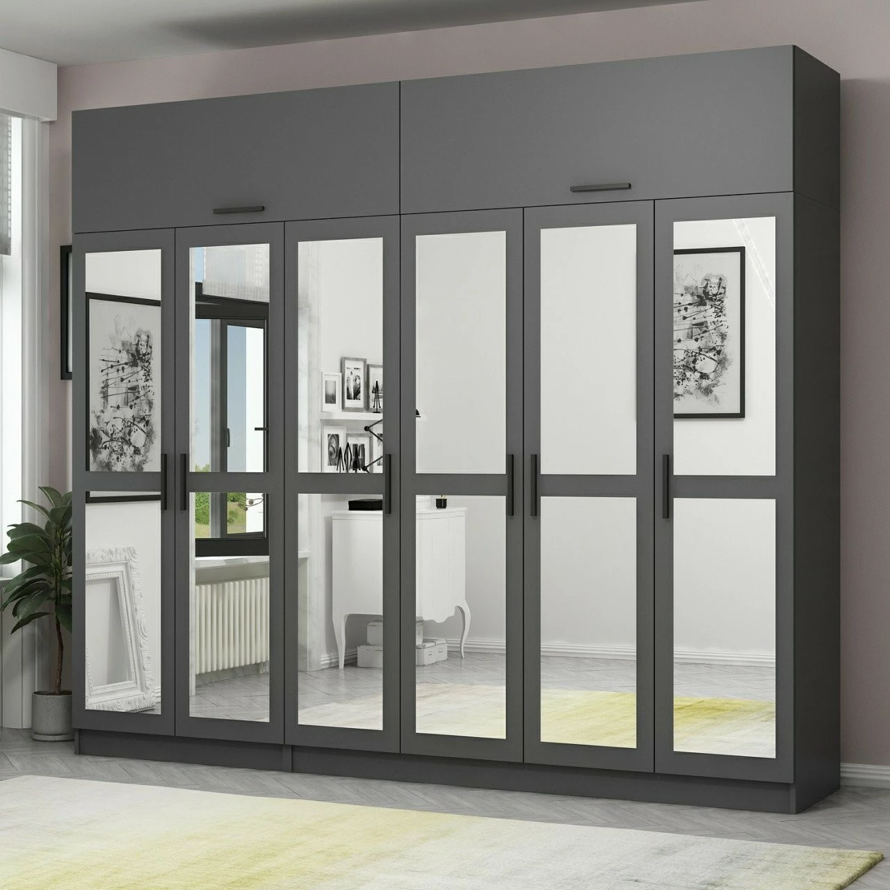 Dollap Skye Decor, ngjyrë antracit, 5279