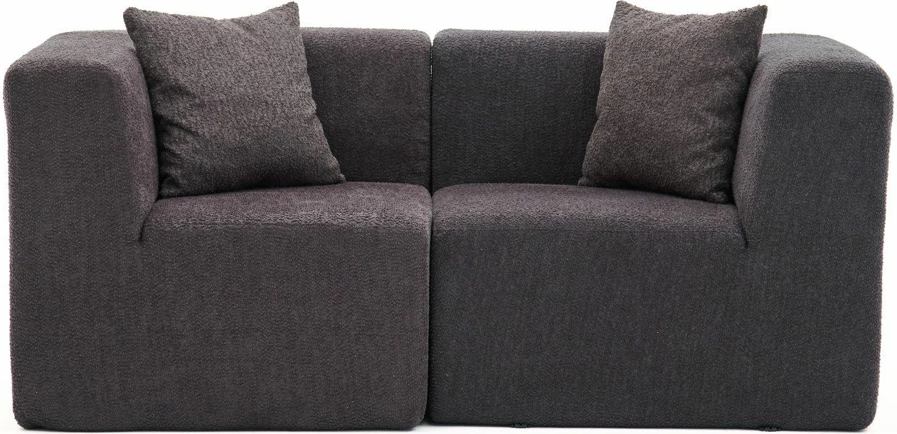 Divan dy vendësh, Atelier del Sofa, ngjyrë antracit, 2 pjesë