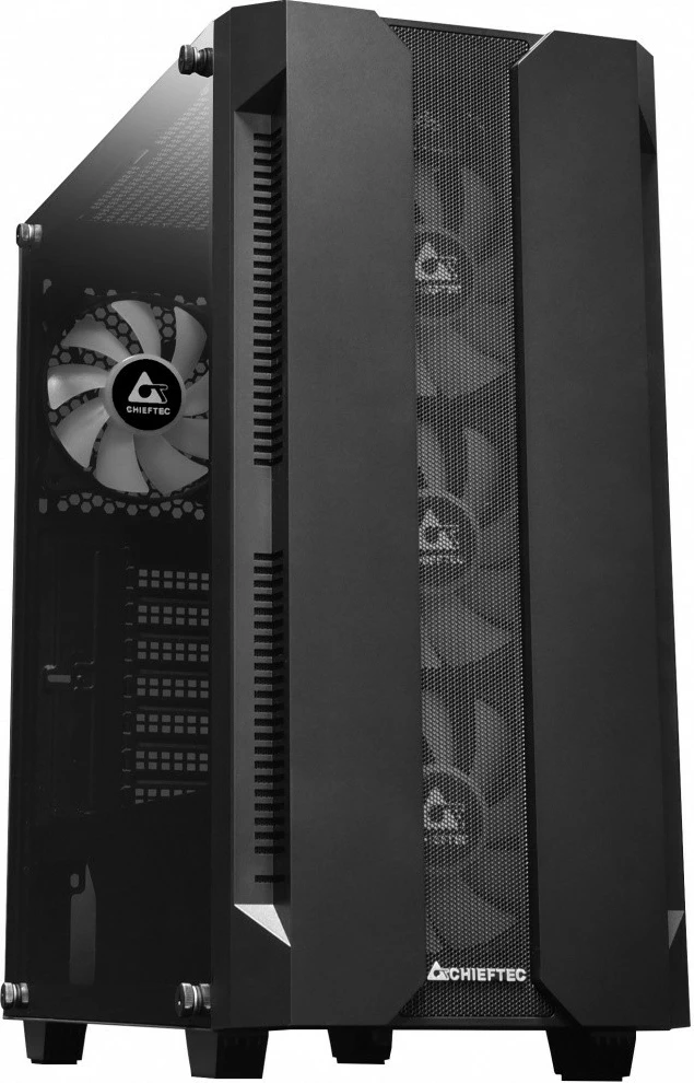 Kasë Chieftec GS-01B-OP Hunter Midi Tower, 4x RGB fan, e zezë