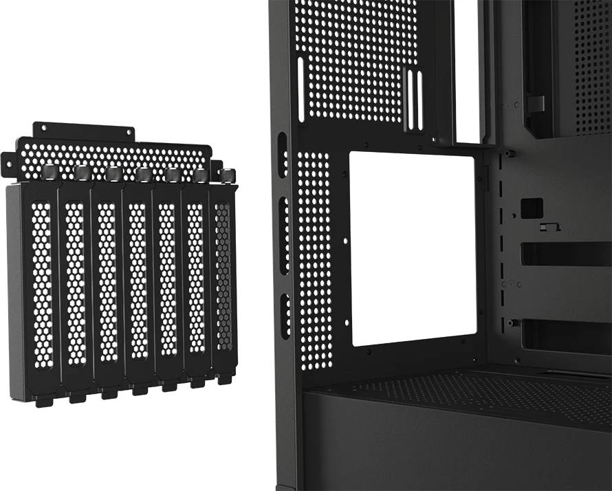 Kasë COUGAR FV270 mid tower, tempered glass, ATX, RGB, e zezë