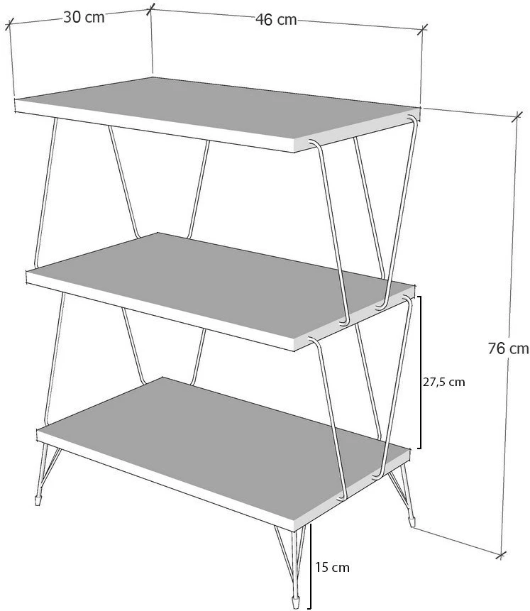 Tavolinë anësore Hanah Home, Lazandos, ngjyrë pishë