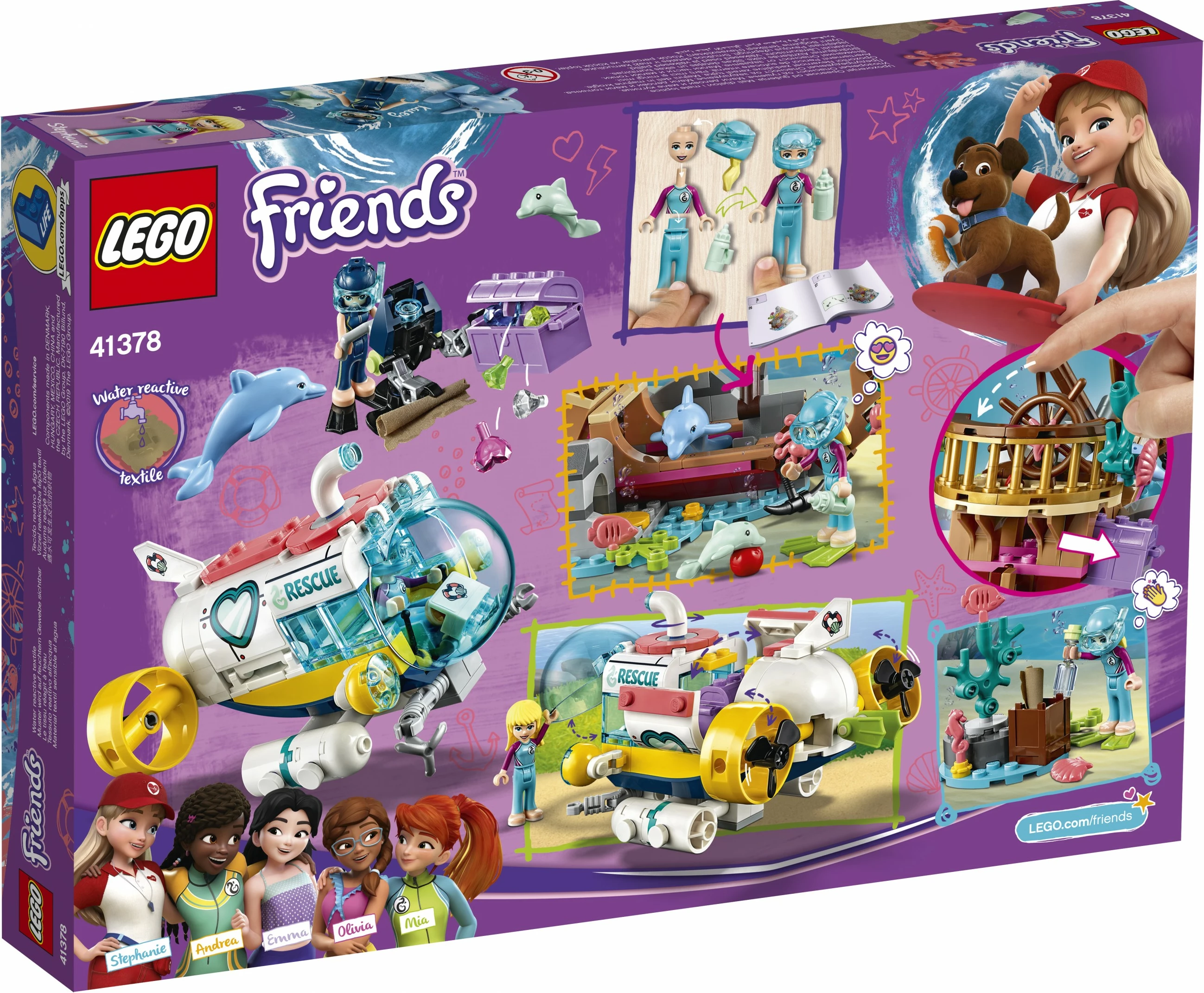 Set ndërtimi LEGO Friends Dolphins Rescue Mission 41378, 363 pjesë, shumëngjyrësh