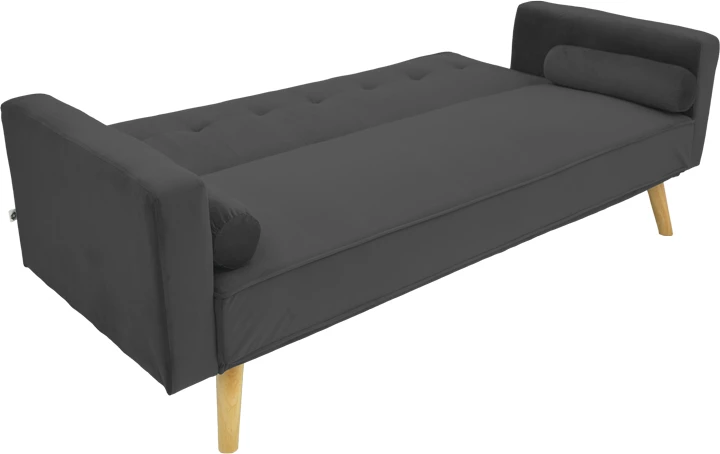 Divan-krevat Success 3-ulës, material kadife, ngjyrë antracit, 190x80x84cm