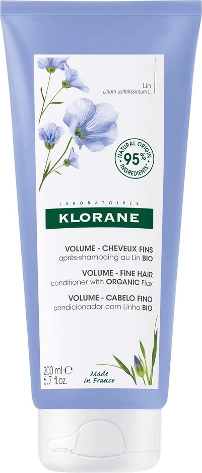 Kondicioner dhe maskë për flokë për femra Klorane Volume Conditioner Hair Mask me fara liri, 200ml