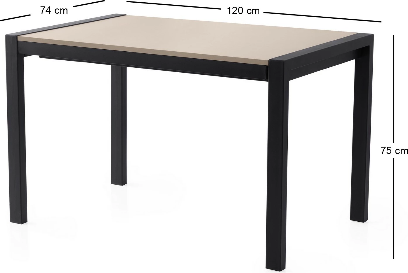 Tavolinë ngrënie me zgjatje, Skye Decor, ngjyrë mocha e çelët, 1014