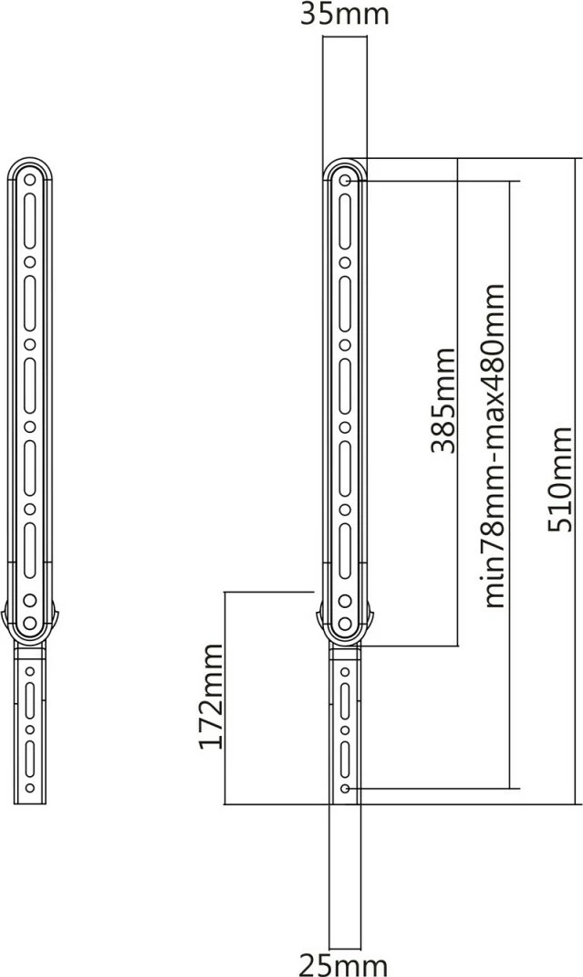 Mbajtëse soundbar Maclean MC-912, për TV, e zezë