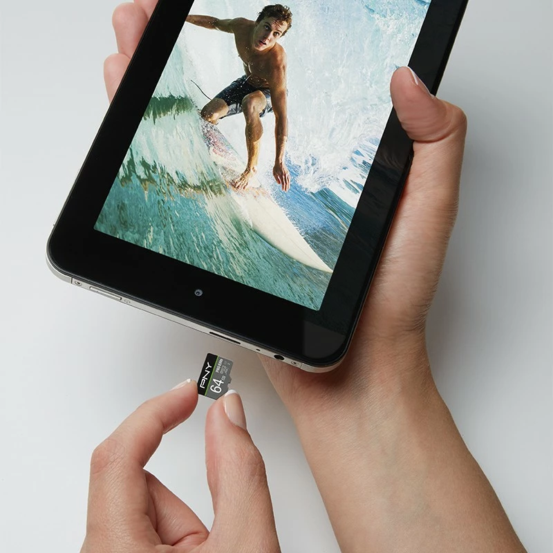 Kartelë memorie microSDXC PNY PRO Elite 64GB, Class 10 UHS-I U3, e zezë/gri