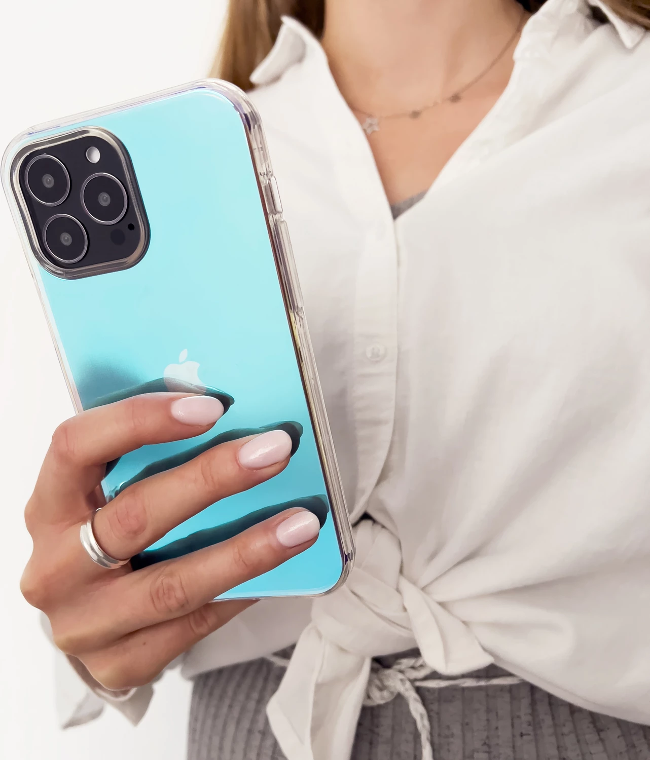 Mbështjellës Hurtel Aurora Case për iPhone 13 Pro, TPU, Blu