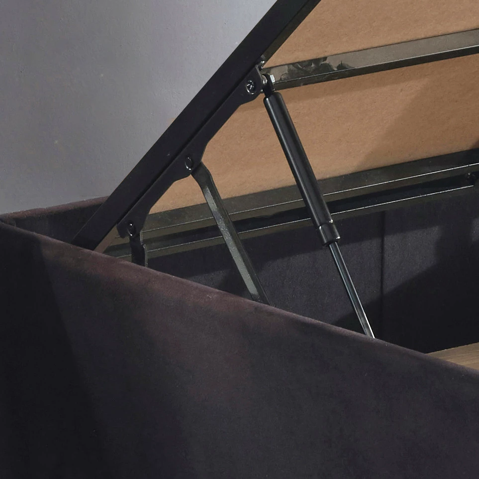 Baza dyshe për shtrat, ngjyrë e zezë, Skye Decor, Ela Double, 160x200