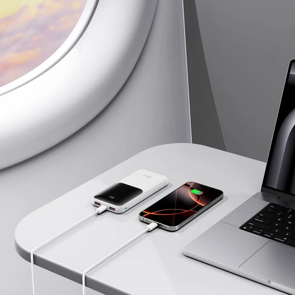 Powerbank Tech-Protect PB01 10000mAh 22.5W, Bardhë