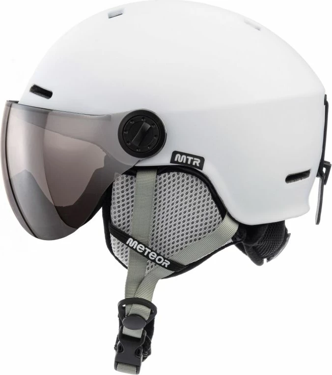 Helmetë skijimi Meteor, unisex, të bardhë
