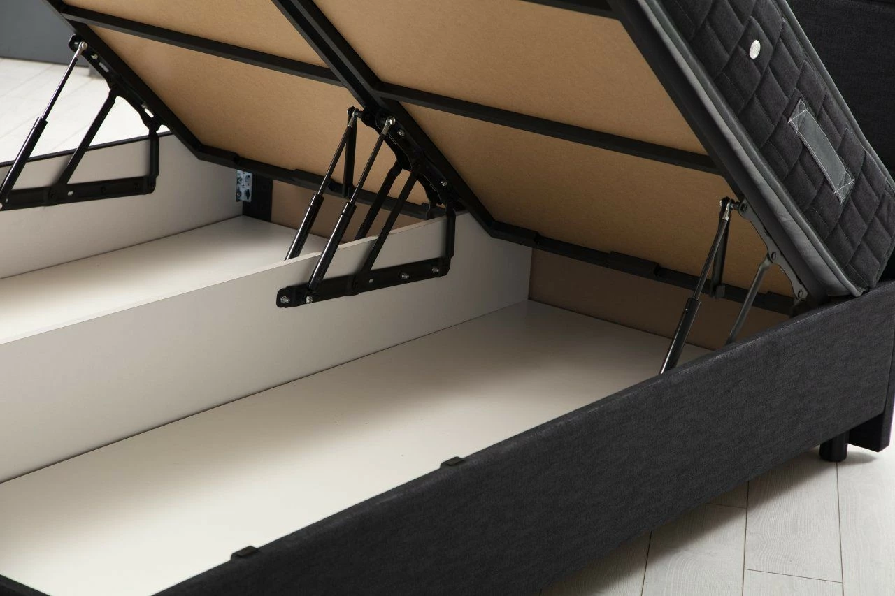 Set dysheku, baza dhe shtrati, ngjyrë antracit, Skye Decor, 90x190