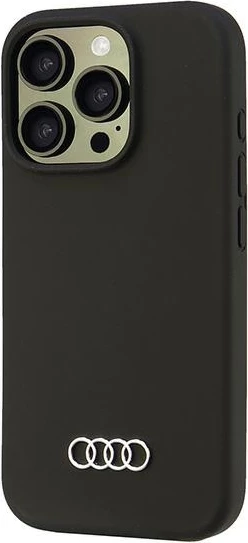 Mbështjellës Audi Silicone Case për iPhone 16 Pro 6.3", zi, hardcase