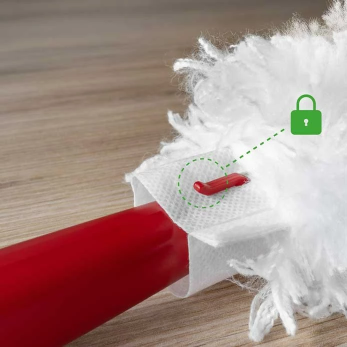 Set lopatë pluhuri Vileda Flex&Catch me dorezë të shkurtër dhe 2 mbushje rezervë, Bardhë