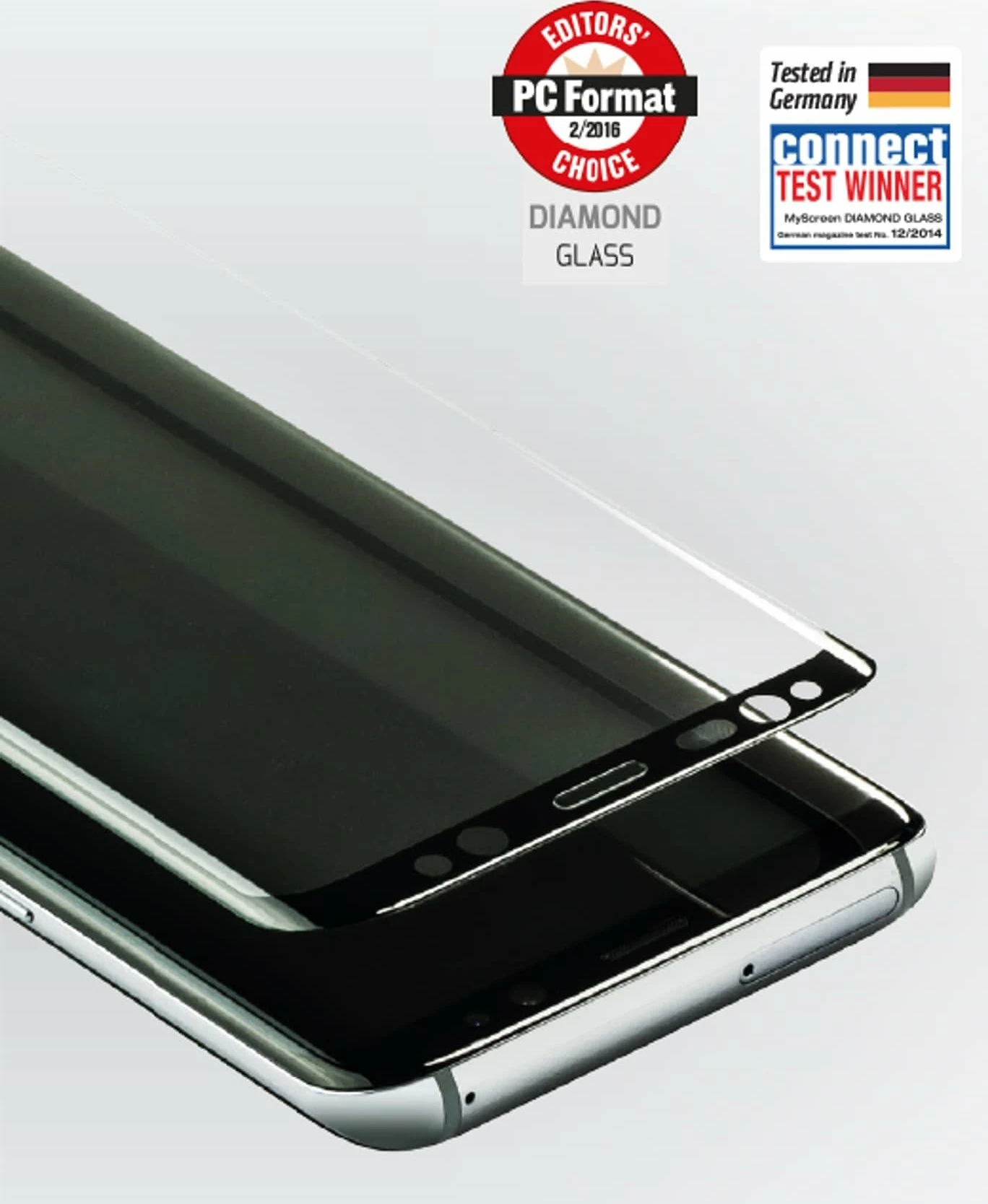 Mbrojtës ekrani xham i temperuar MyScreen Protector Diamond Glass edge3D për Honor Magic6 Pro, kornizë e zezë, 1 copë