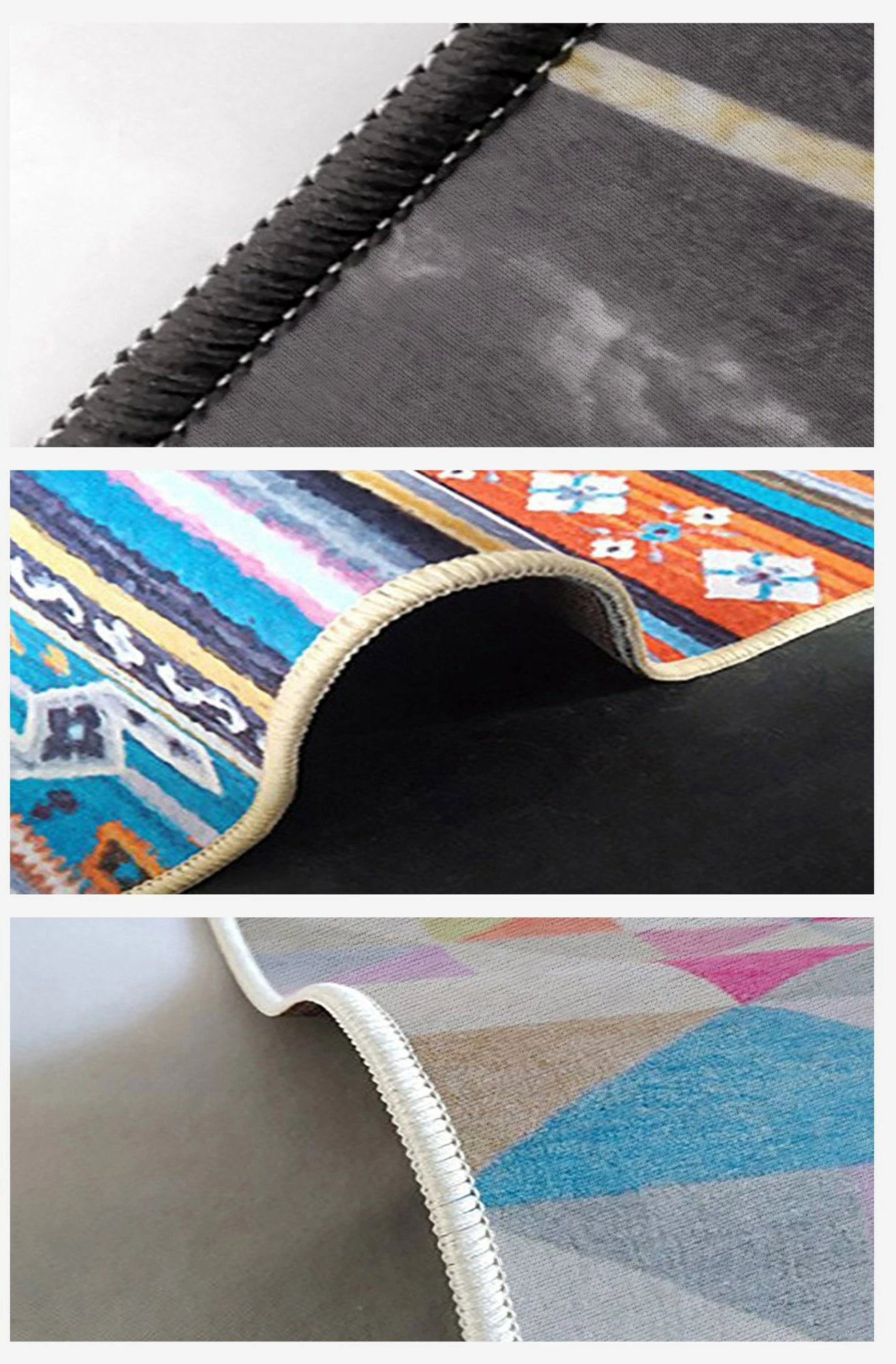 Qilim i rrumbullakët, shumëngjyrësh, dizajn Krishtlindjesh, 160cm, Conceptum Hypnose, Woopamuk446