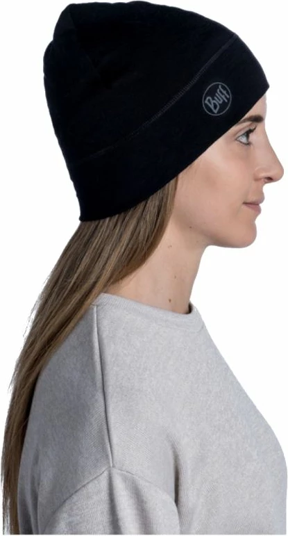 Kapelë Buff Merino Lightweight për të dyja gjinitë, e zezë
