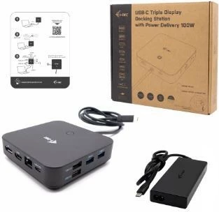 Kasë dokimi i-tec C31TRI4KDPDPRO100 me karikues universal 100W, e zezë