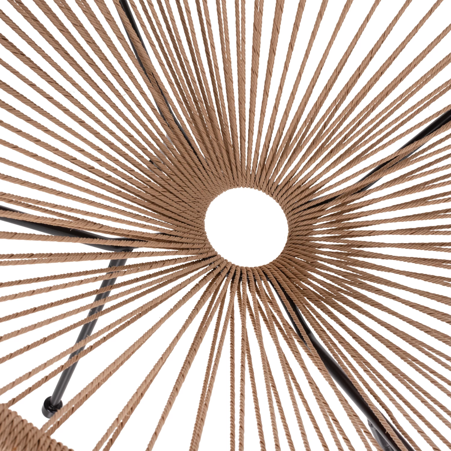 Karrige ACAPULCO lloj foleje, metal i zi & rattan natyral, FH5871.01, 70x73x79Hcm